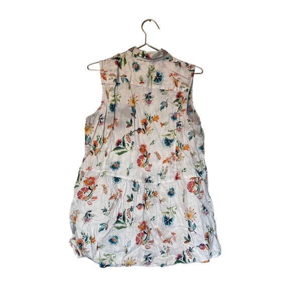 JJill love linen floral print button down sleeveless top. Women’s large petite - Picture 2 of 6